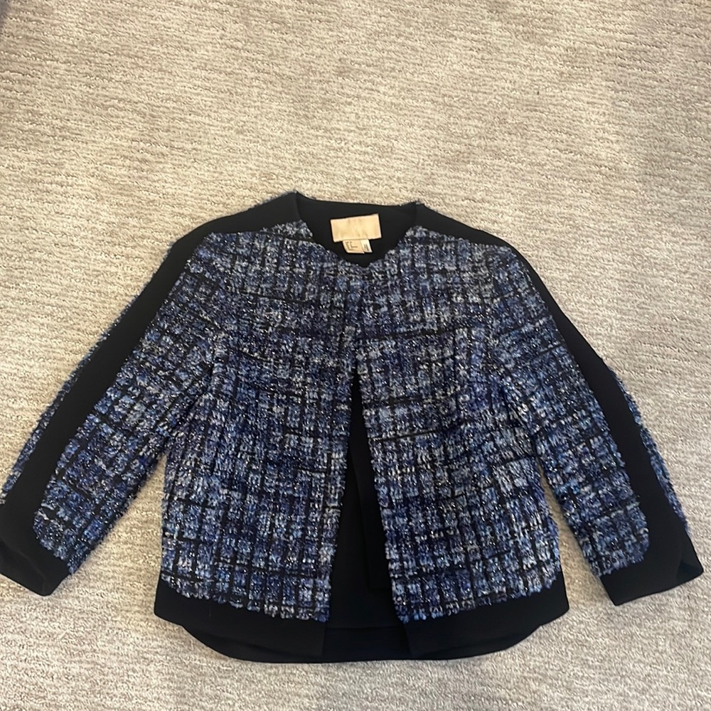 H&M Tweed Silver Metallic Jacket